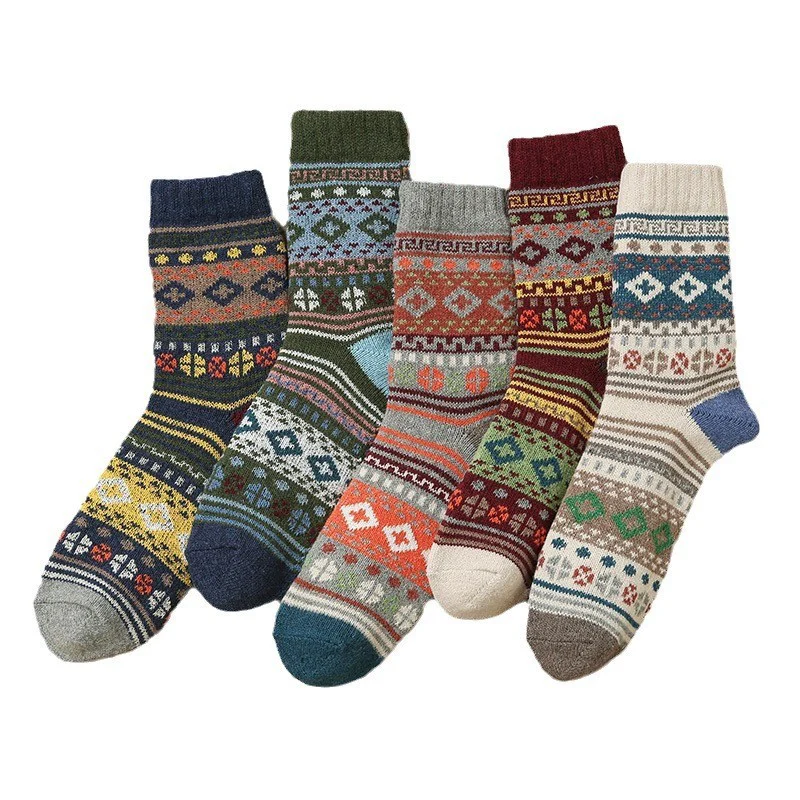 Autumn and winter thickened retro imitation rabbit wool socks - Image 9