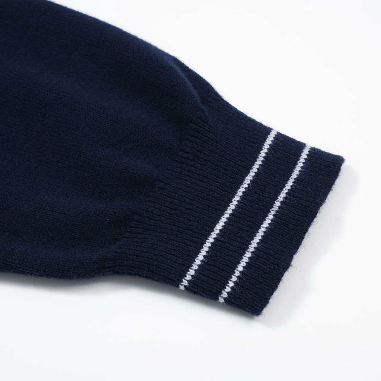 Men’s 60s Zip-Up Mod Jacket – Navy with White Trim - Image 5