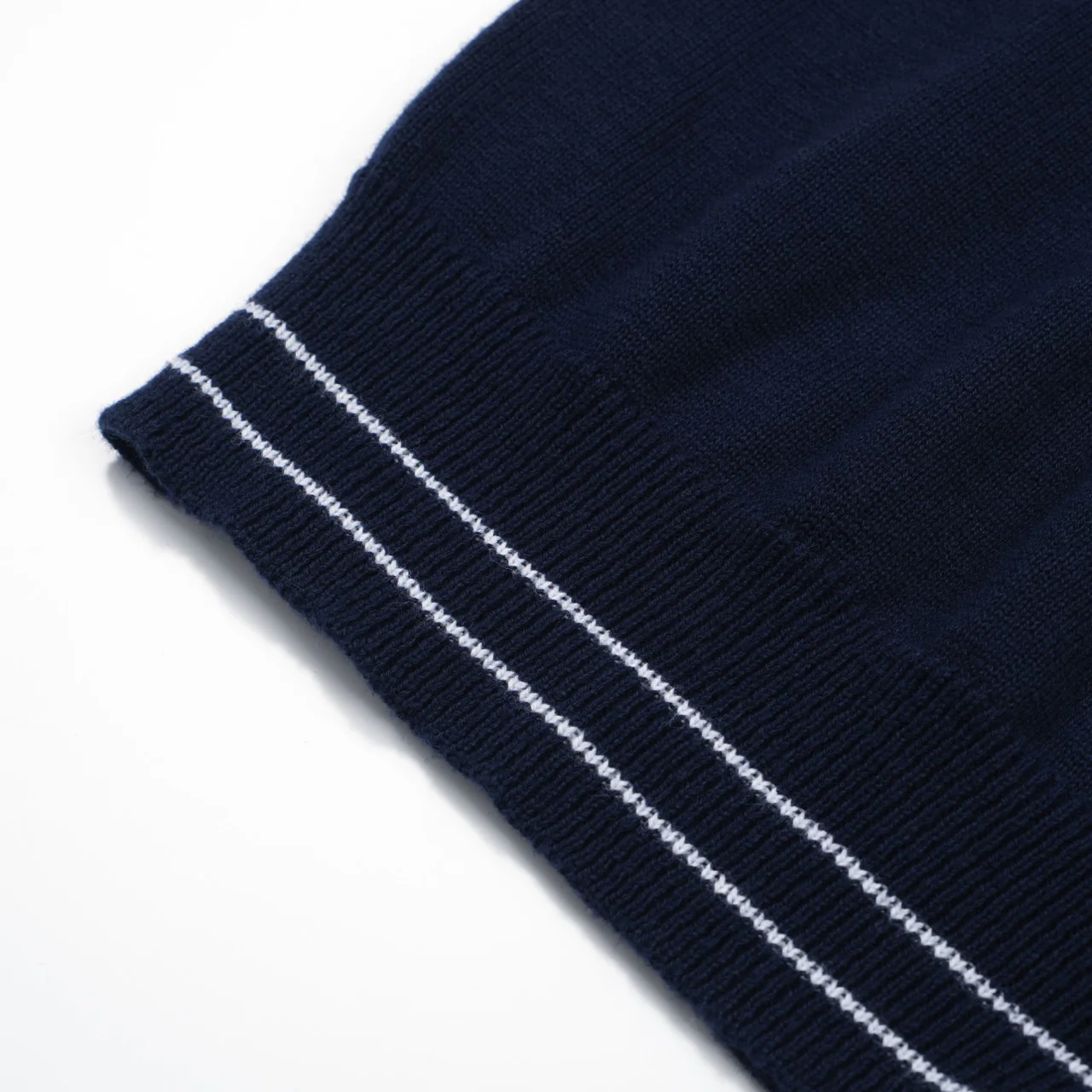 Men’s 60s Zip-Up Mod Jacket – Navy with White Trim - Image 6