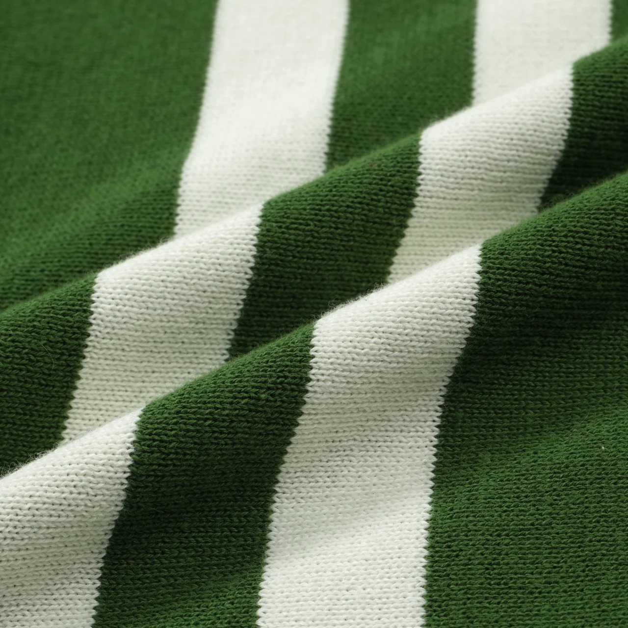 Men's 70s Green Knit Tee – White Racing Stripe Retro Style - Image 6