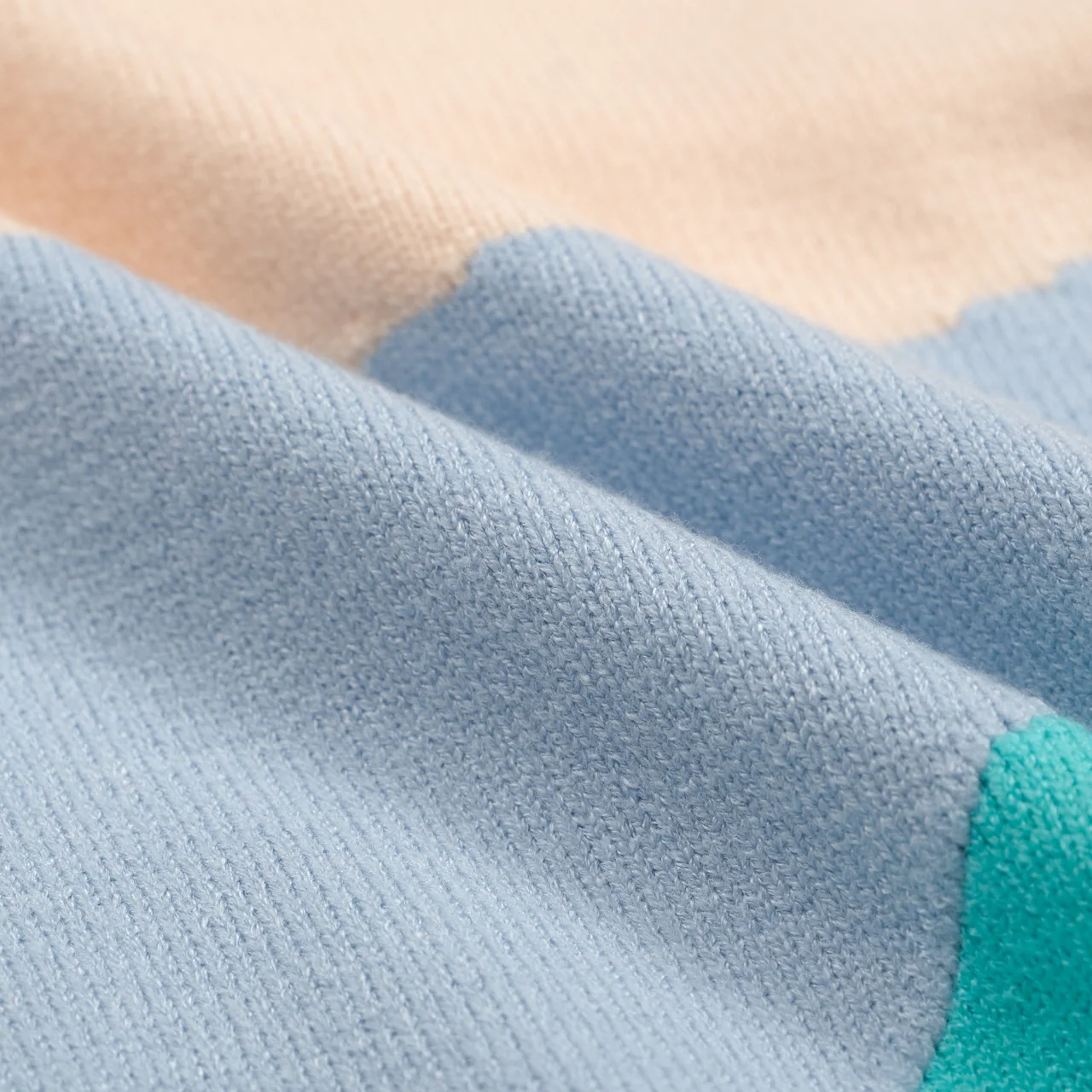 Men's 70s Pastel Knit Shirt – Abstract Colorblock Button-Up - Image 8
