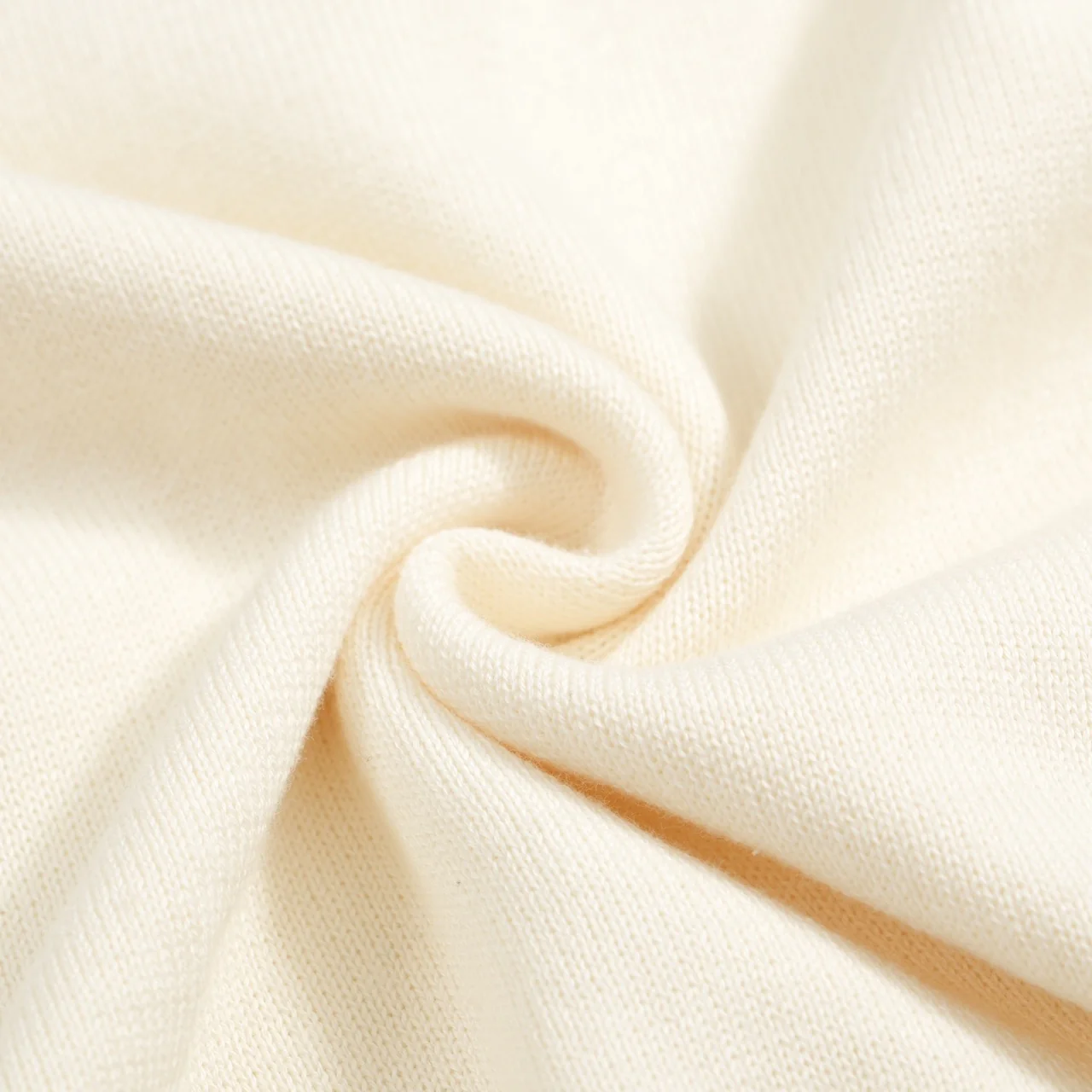 Men’s Vintage 1970s Knit Polo Shirt – Retro Cream with Green Striped Collar and Trim - Image 8