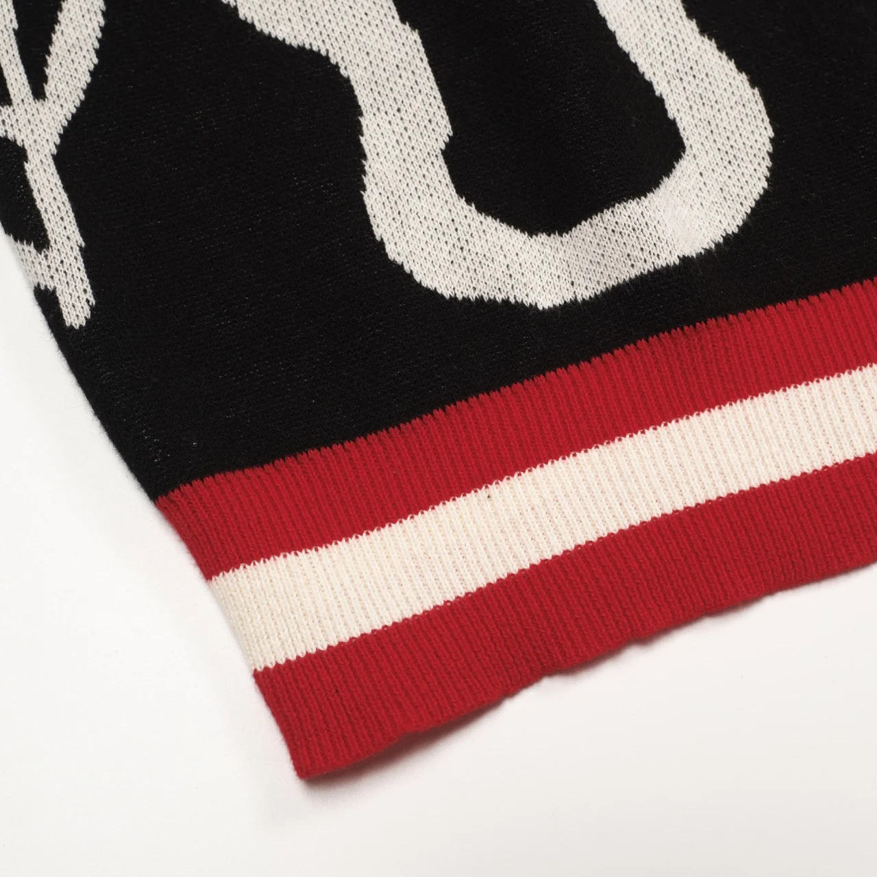 Men's black animal and plant jacquard knitwear - Image 6