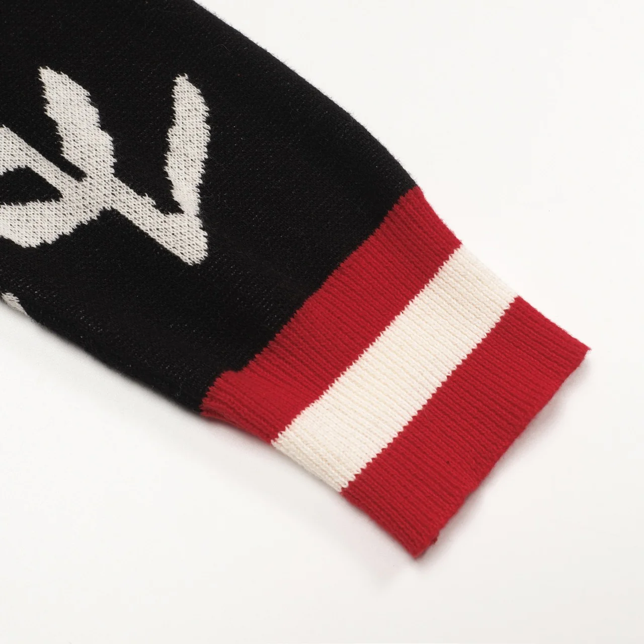 Men's black animal and plant jacquard knitwear - Image 7