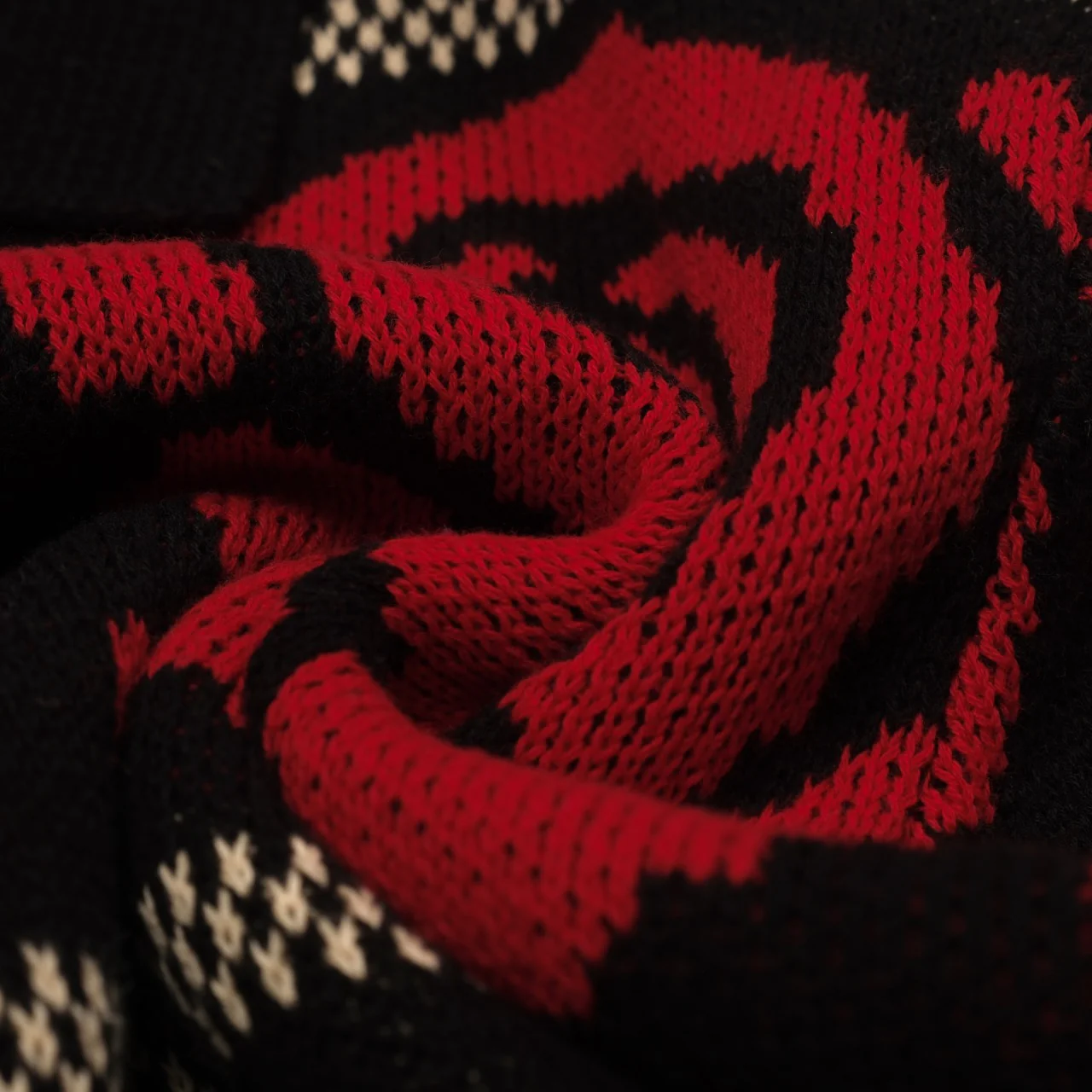 Men's black rose vintage casual knit cardigan - Image 10