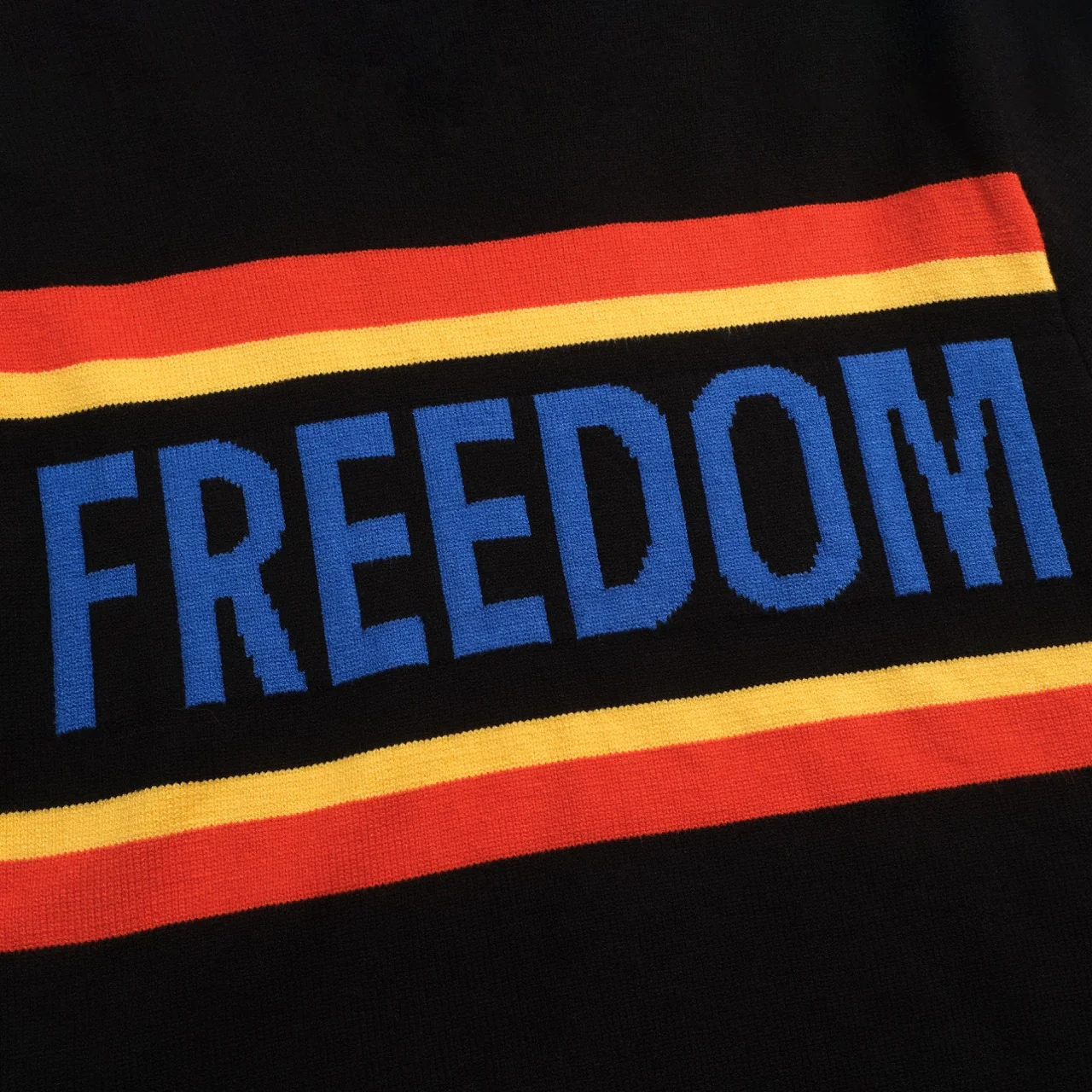 Men's black striped "Freedom" knitted sweater - Image 2