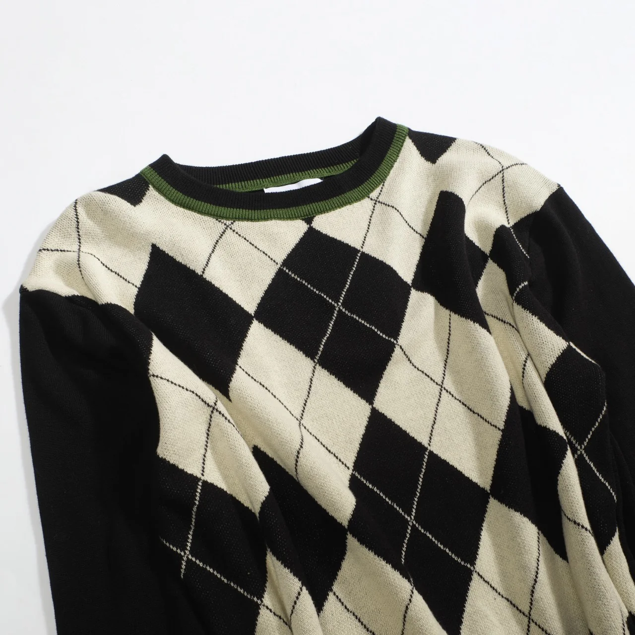 Men's black vintage art jacquard casual knitwear - Image 9