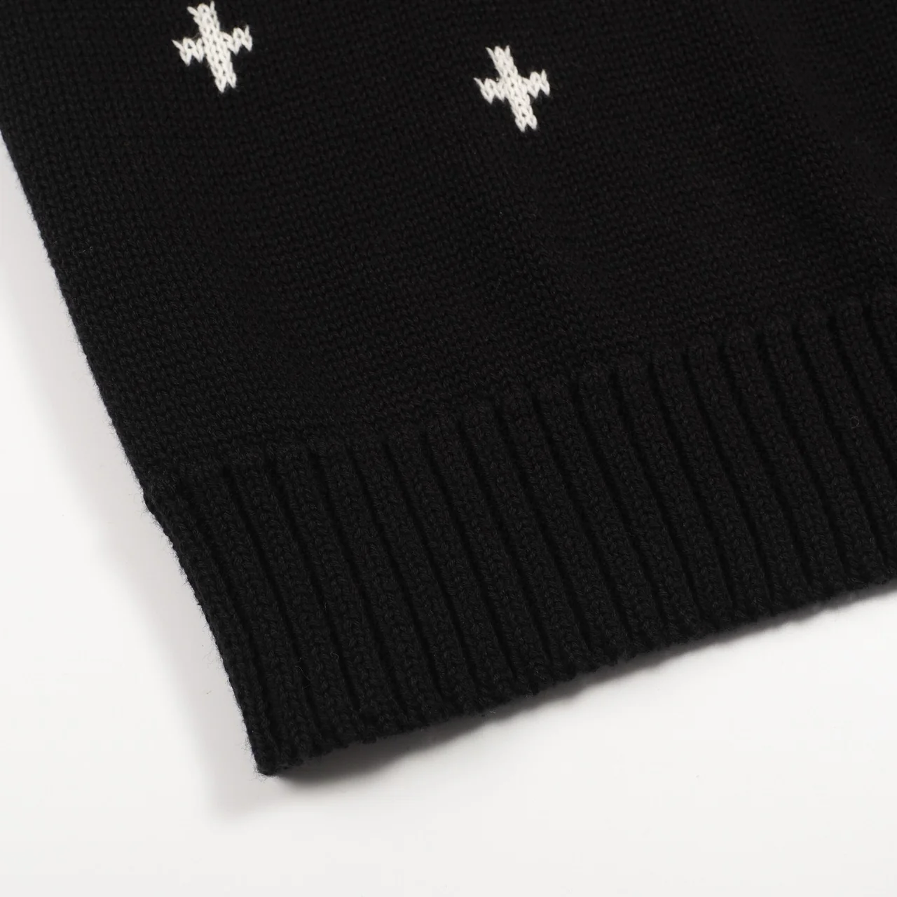 Men's black vintage striped owl jacquard knitwear - Image 5