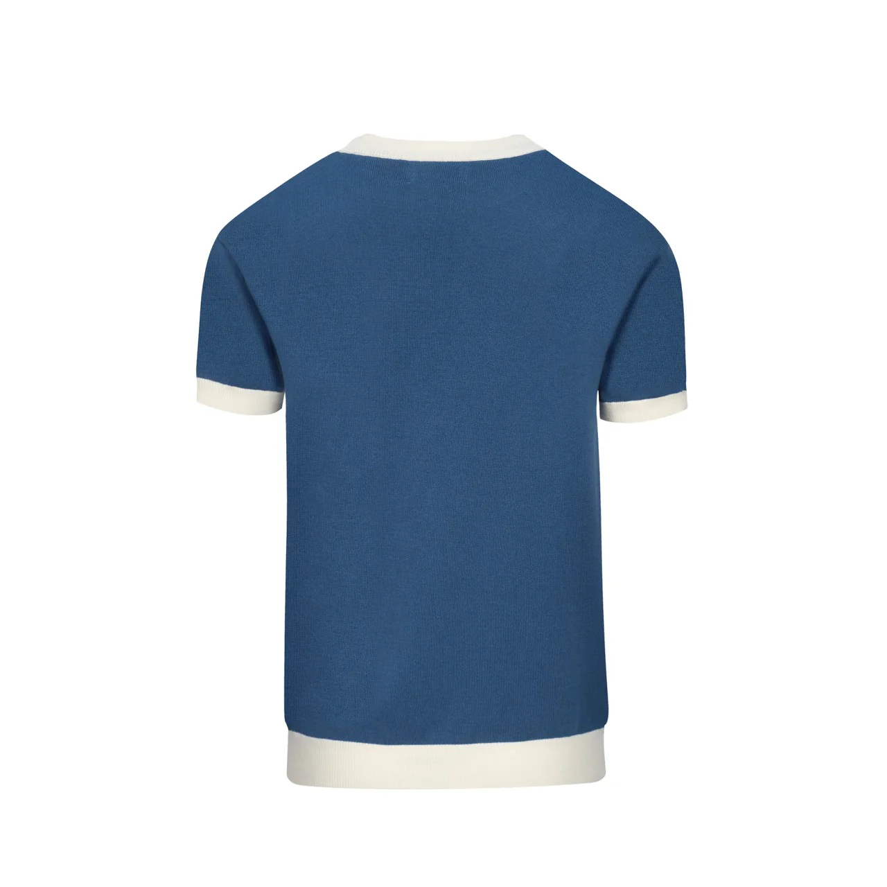 Men's blue cat knit T-shirt- Designed by Lim Heng Swee - Image 3