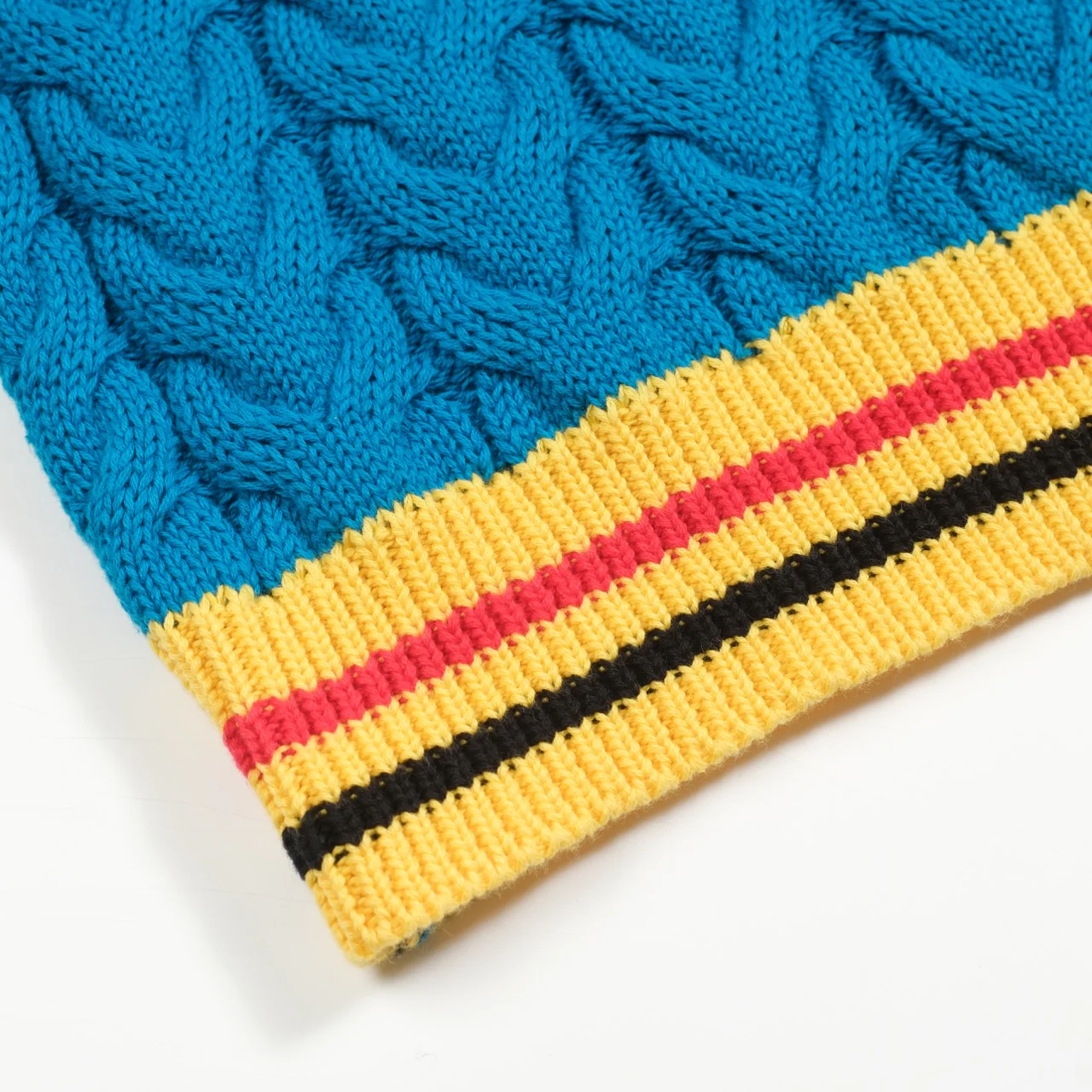Men's blue retro aesthetic v-neck knitwear - Image 6