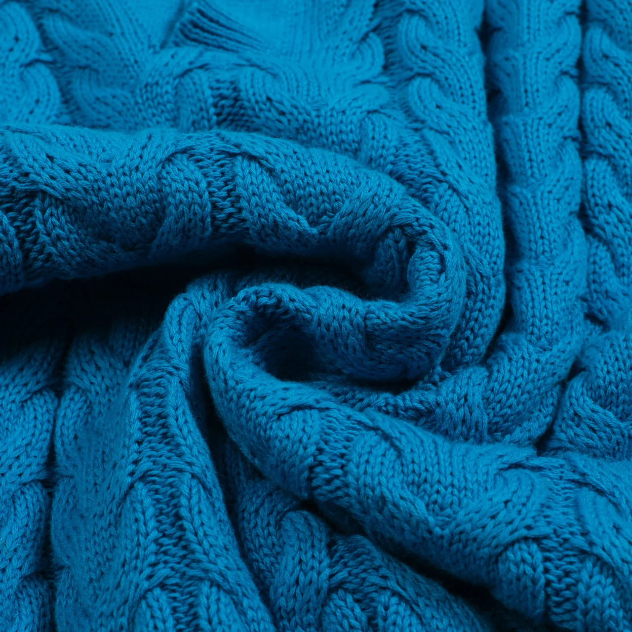 Men's blue retro aesthetic v-neck knitwear - Image 8