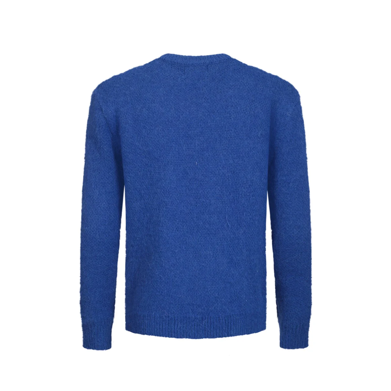 Men's blue vintage dog jacquard plush knitwear - Image 3