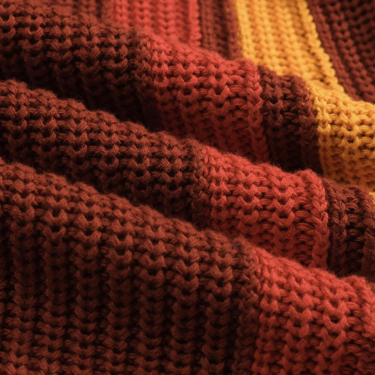 Men's brown retro college-style striped polo knitwear - Image 7