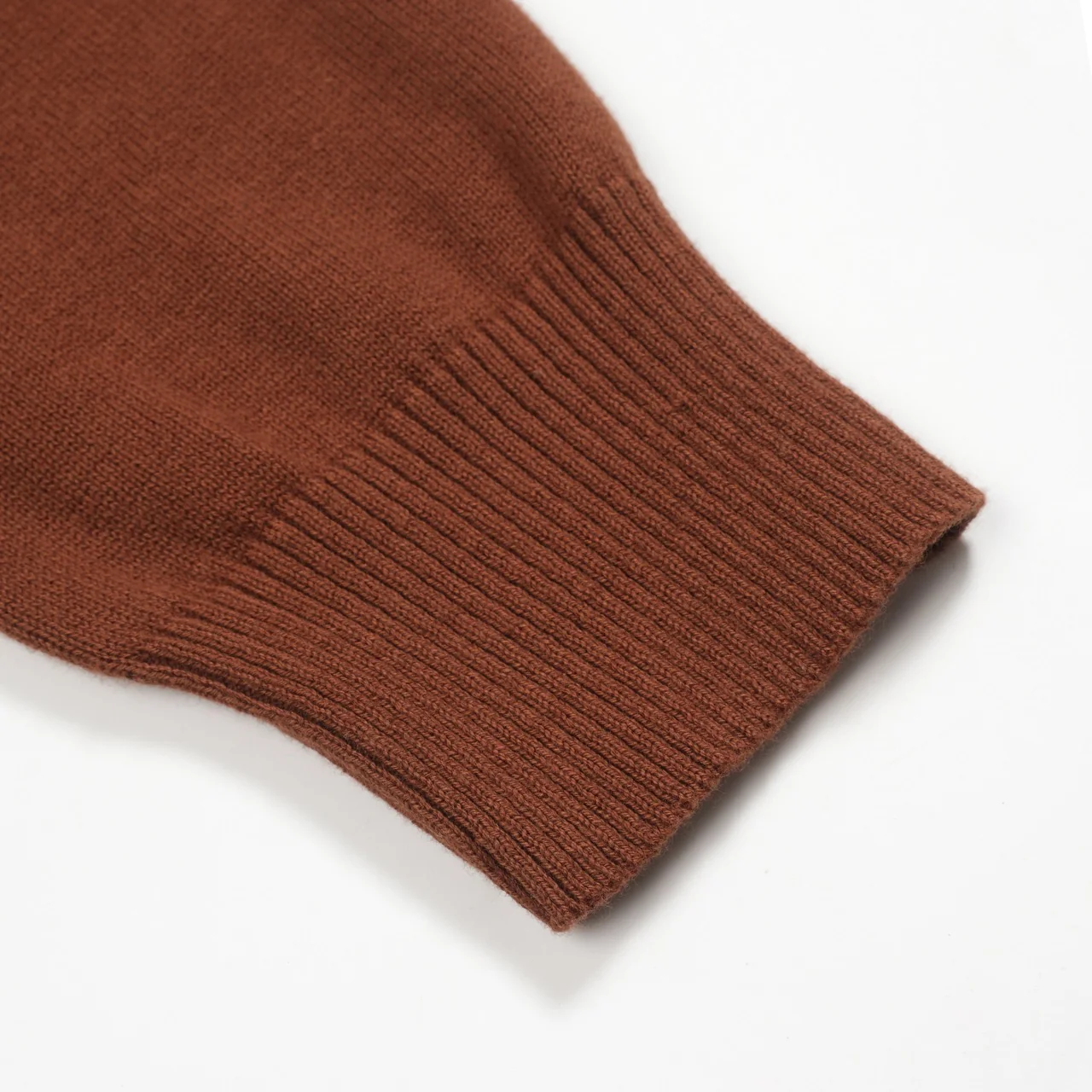 Men's brown striped vintage knitted zipper cardigan - Image 7