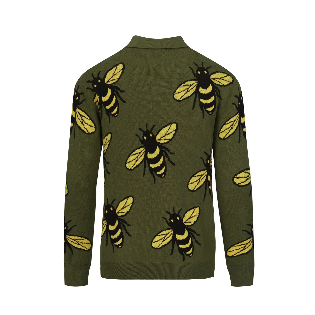 Men's Green Bee vintage V-neck knit polo - Image 3