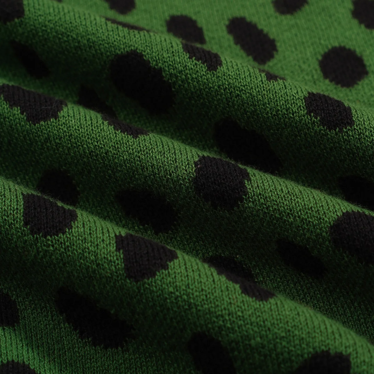 Men's green vintage leopard print jacquard knitwear - Image 8