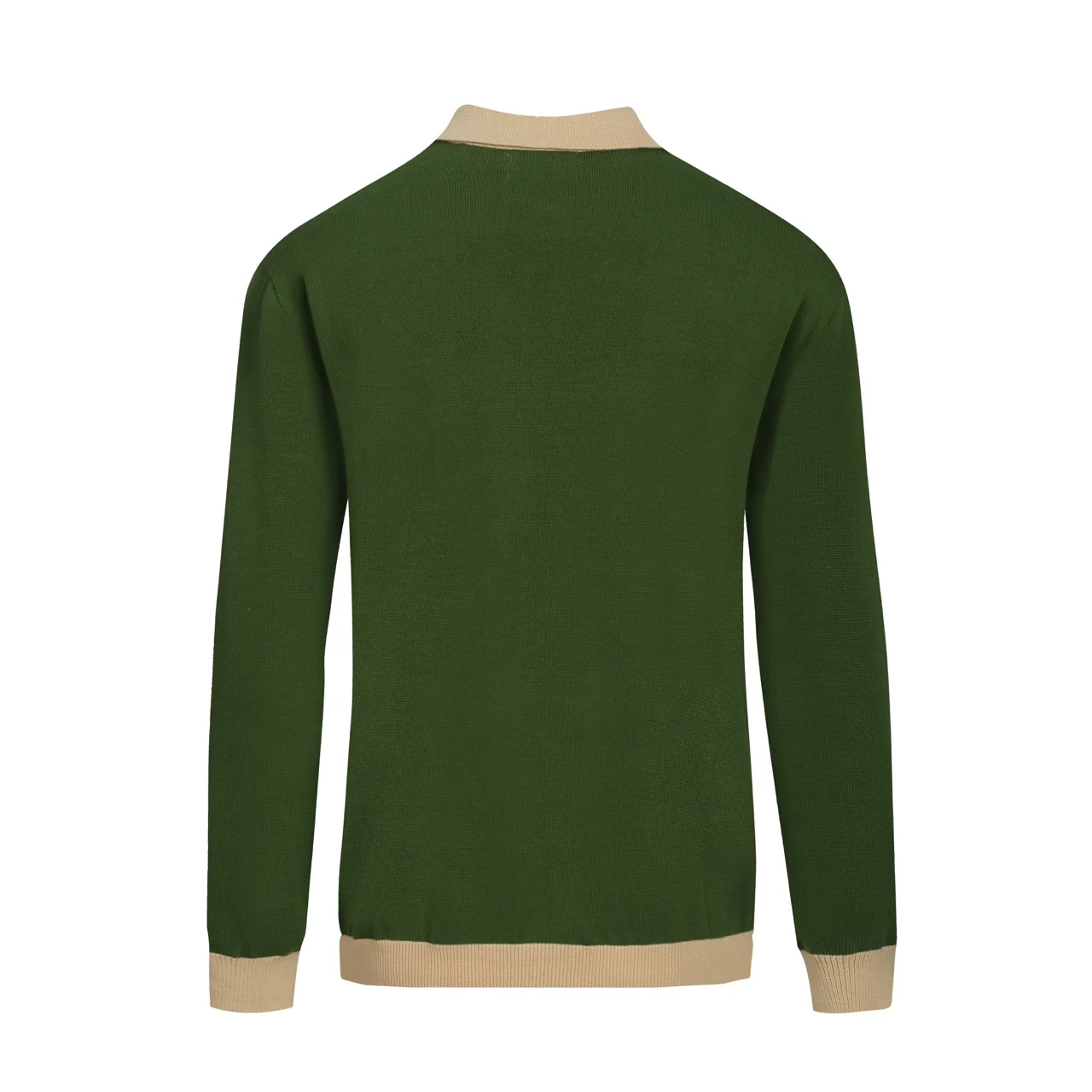 Men's green vintage pocket embroidered rose polo - Image 3