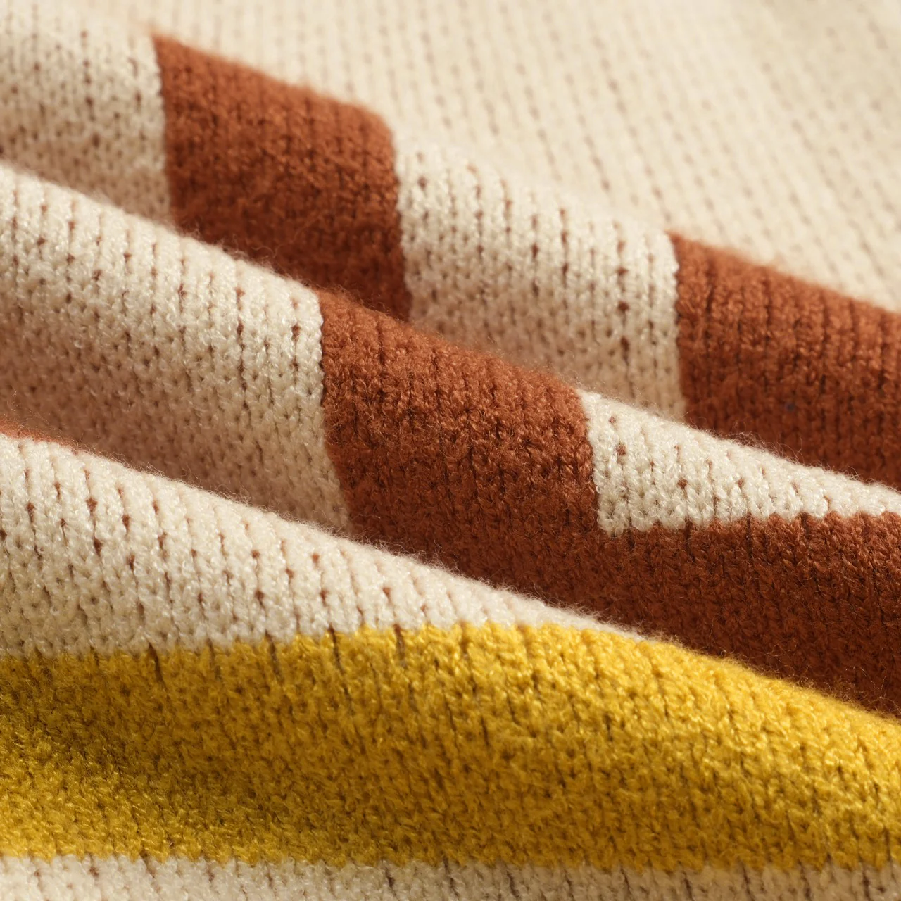 Men's khaki cactus striped jacquard sweater coat - Image 3
