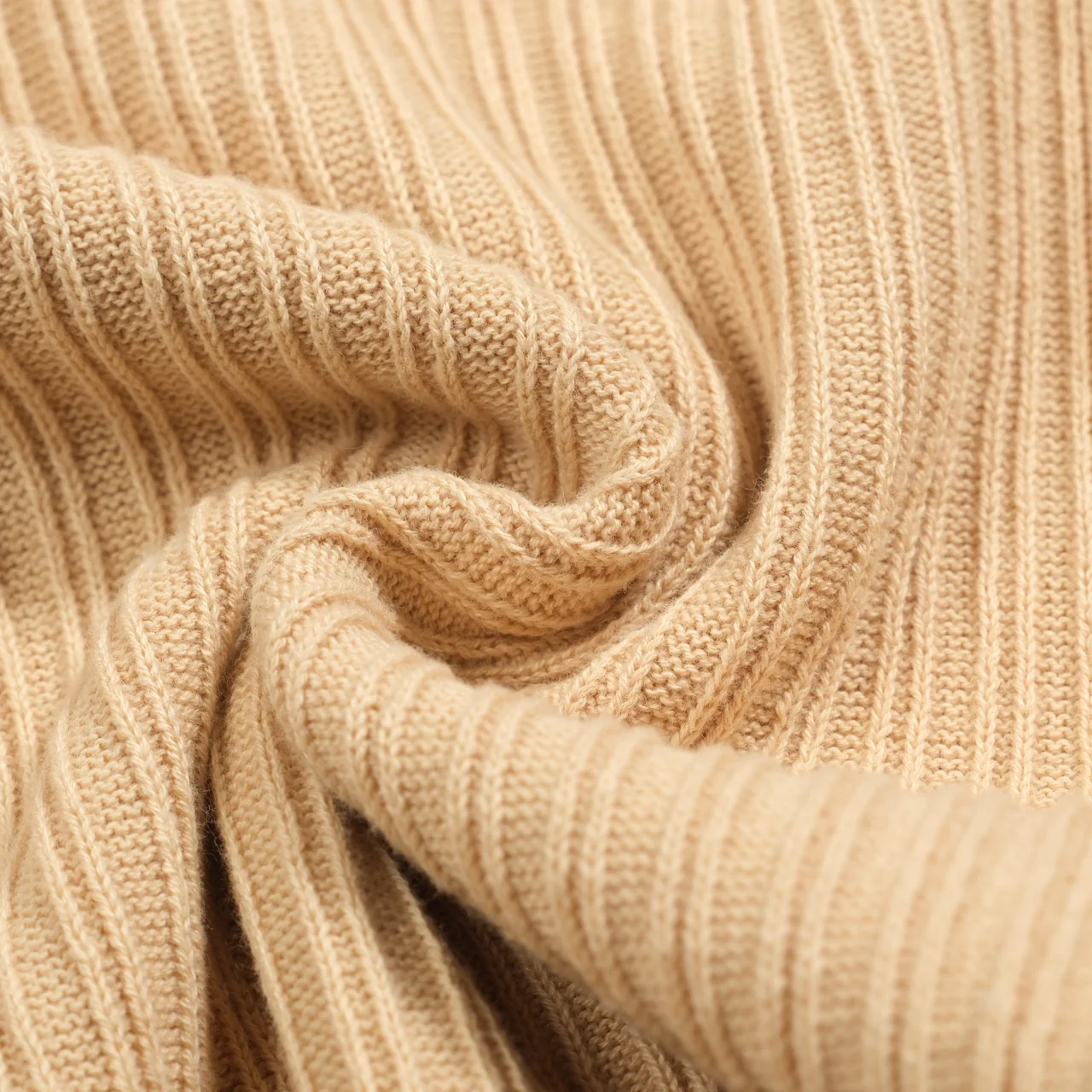 Men's khaki vertical striped knitted cardigan - Image 9