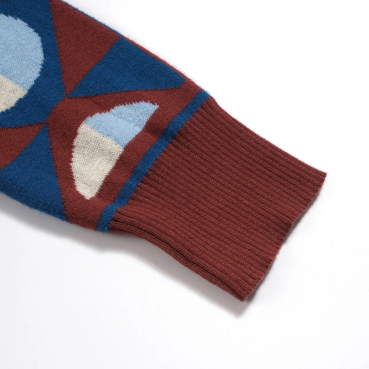 Men's multicolor retro artistic fashion high-neck knitwear - Image 6