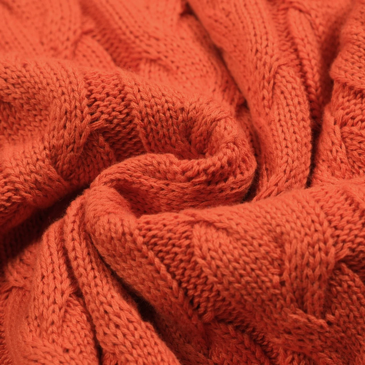 Men's orange twist vintage knitted polo shirt - Image 8