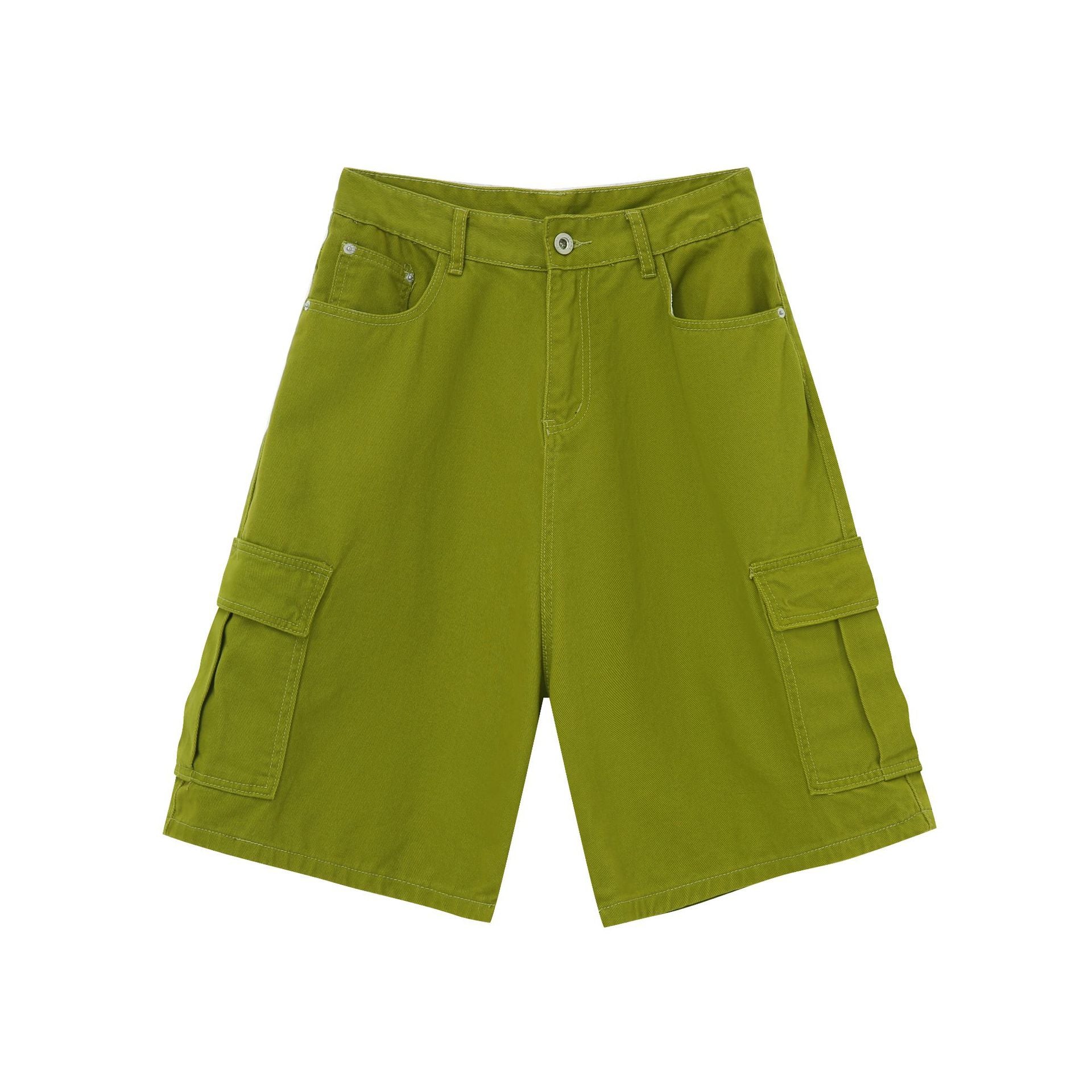 Men's Summer Straight-Leg Wide Denim Cargo Shorts - Image 9