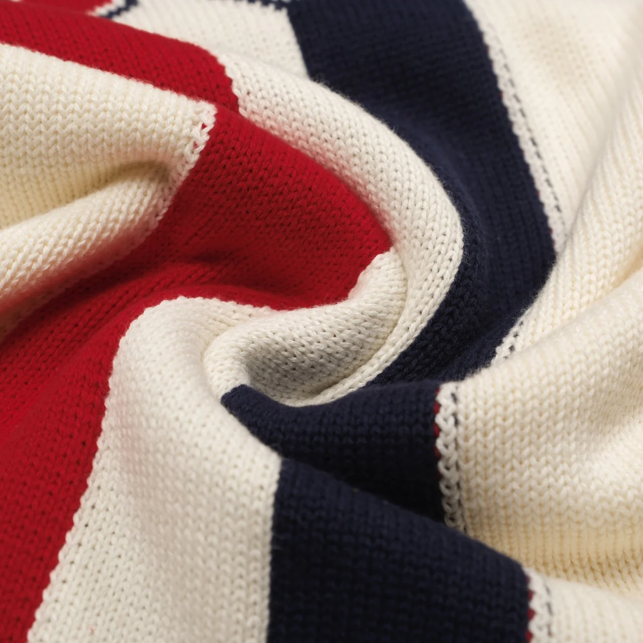 Men's white apricot 1969 jacquard vintage knitwear - Image 8
