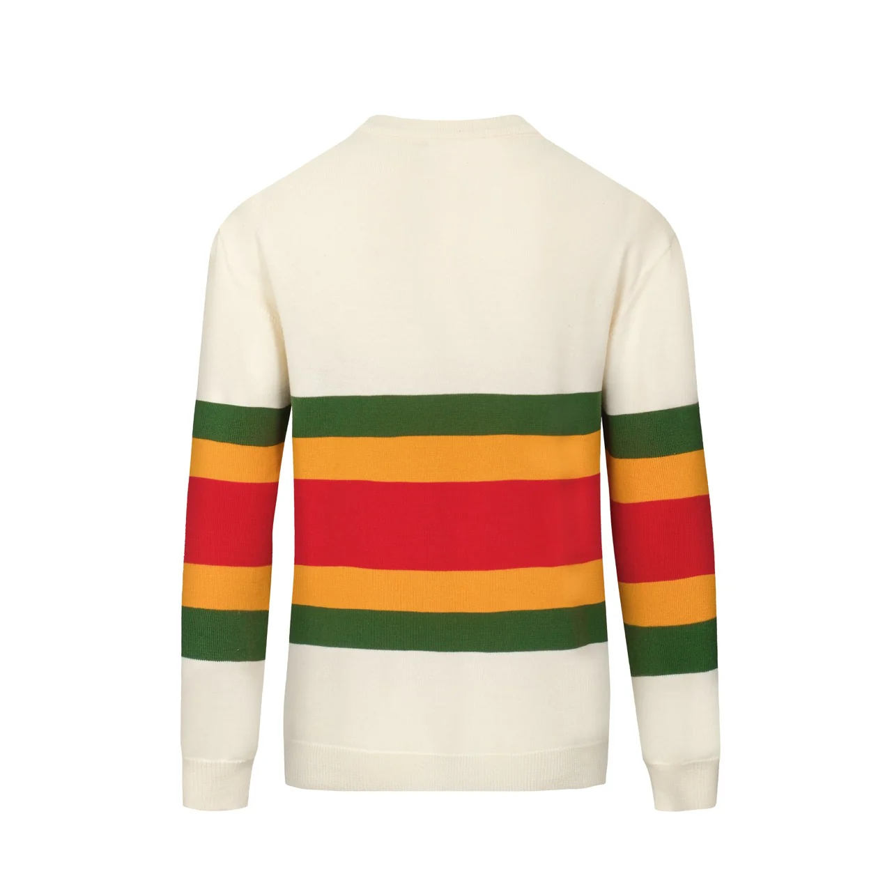 Men's white vintage aesthetic striped casual knitwear - Image 3