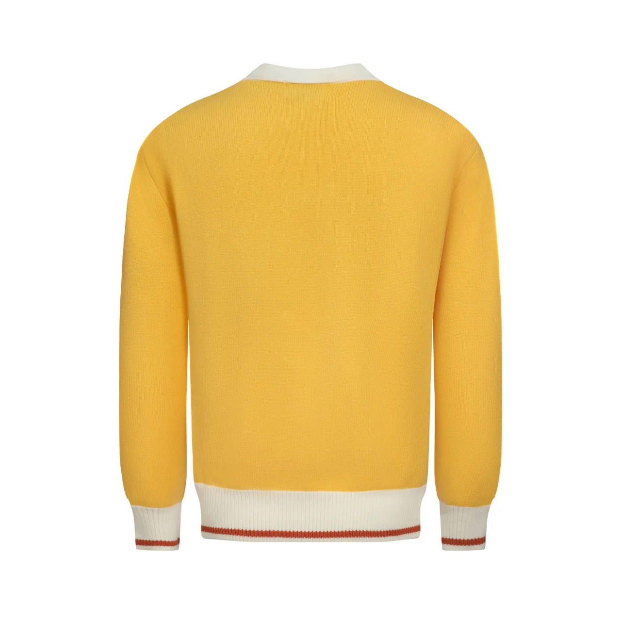 Men's yellow tiger jacquard sweater jacket - Image 3