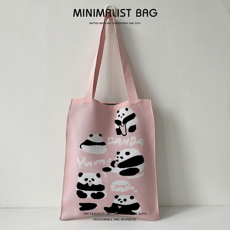 Panda-Cat Knitted Shoulder Bag - Image 18