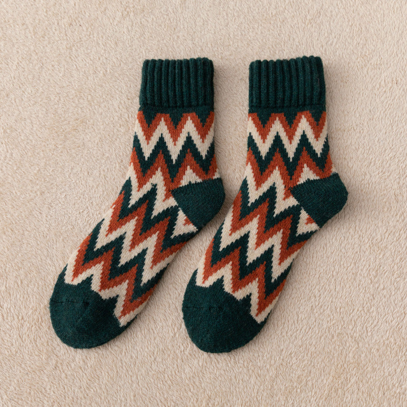 Socks Extra Thick Men's Mid-Calf Length Sock Autumn and Winter Thickened Warm Retro Socks - Image 10