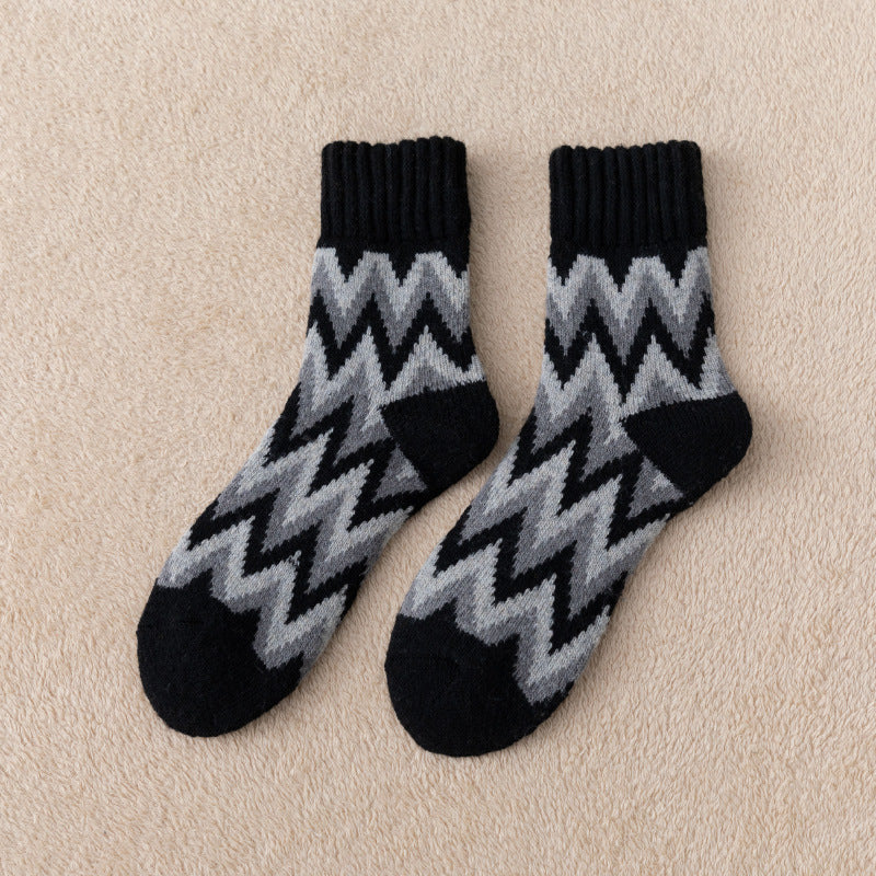 Socks Extra Thick Men's Mid-Calf Length Sock Autumn and Winter Thickened Warm Retro Socks - Image 6
