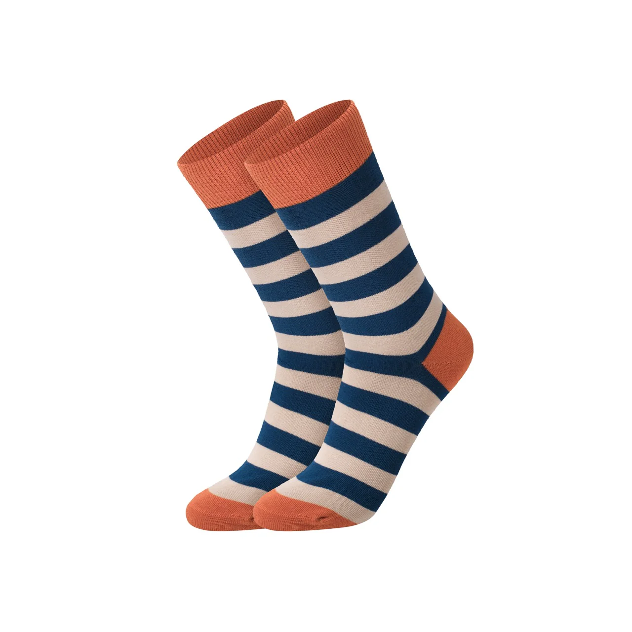 Striped Mid-Calf Length Socks Men's Cotton Socks - Image 10
