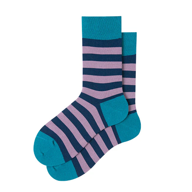 Striped Mid-Calf Length Socks Men's Cotton Socks - Image 5