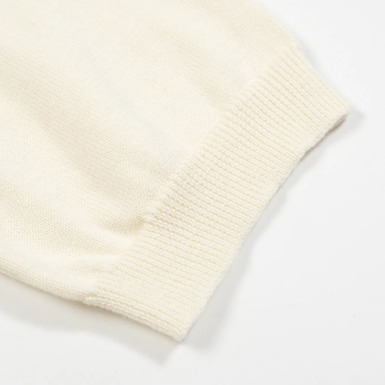 Women’s French Bulldog Knit Tee – Cream Short Sleeve Top - Image 4
