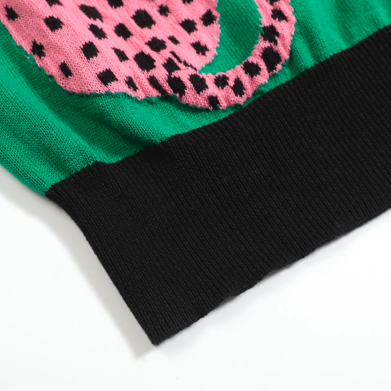 Women’s Green Leopard Print Knit Set with Pink Leopard Graphic - Image 10