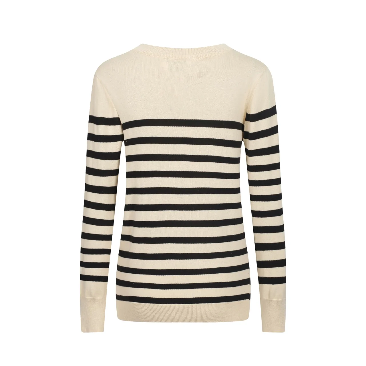 Women's apricot stripe embroidered bird knitwear - Image 3