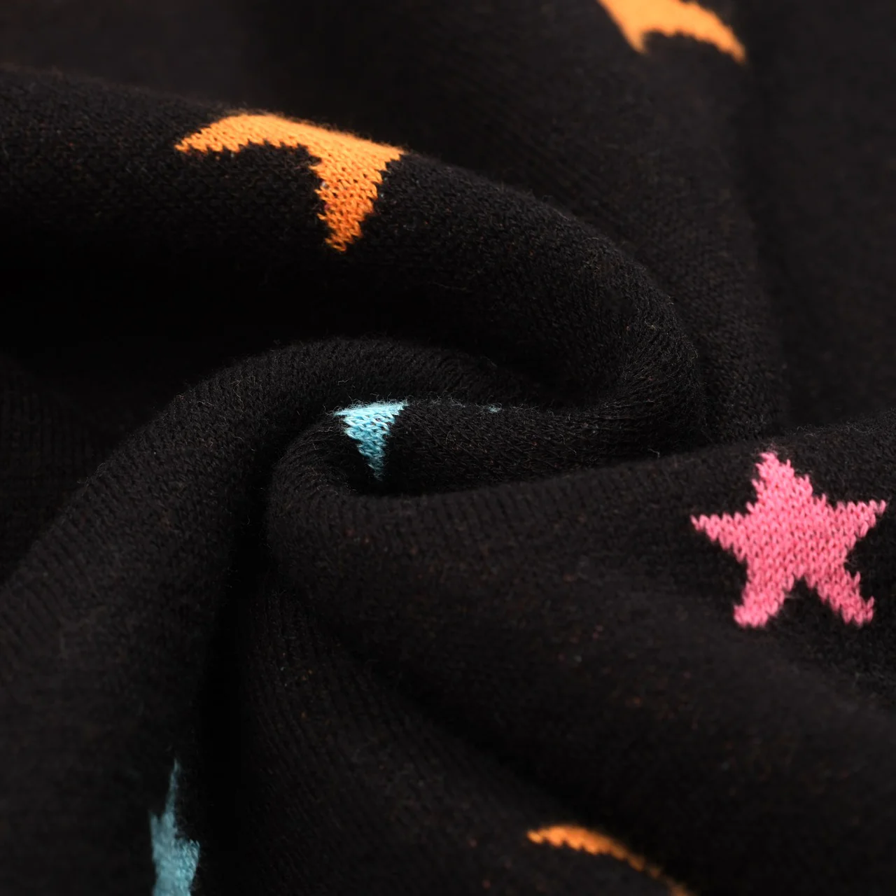 Women's black star moon jacquard knitwear - Image 8
