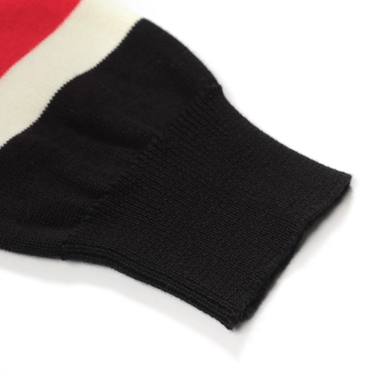 Women's black vintage striped love jacquard knitwear - Image 8