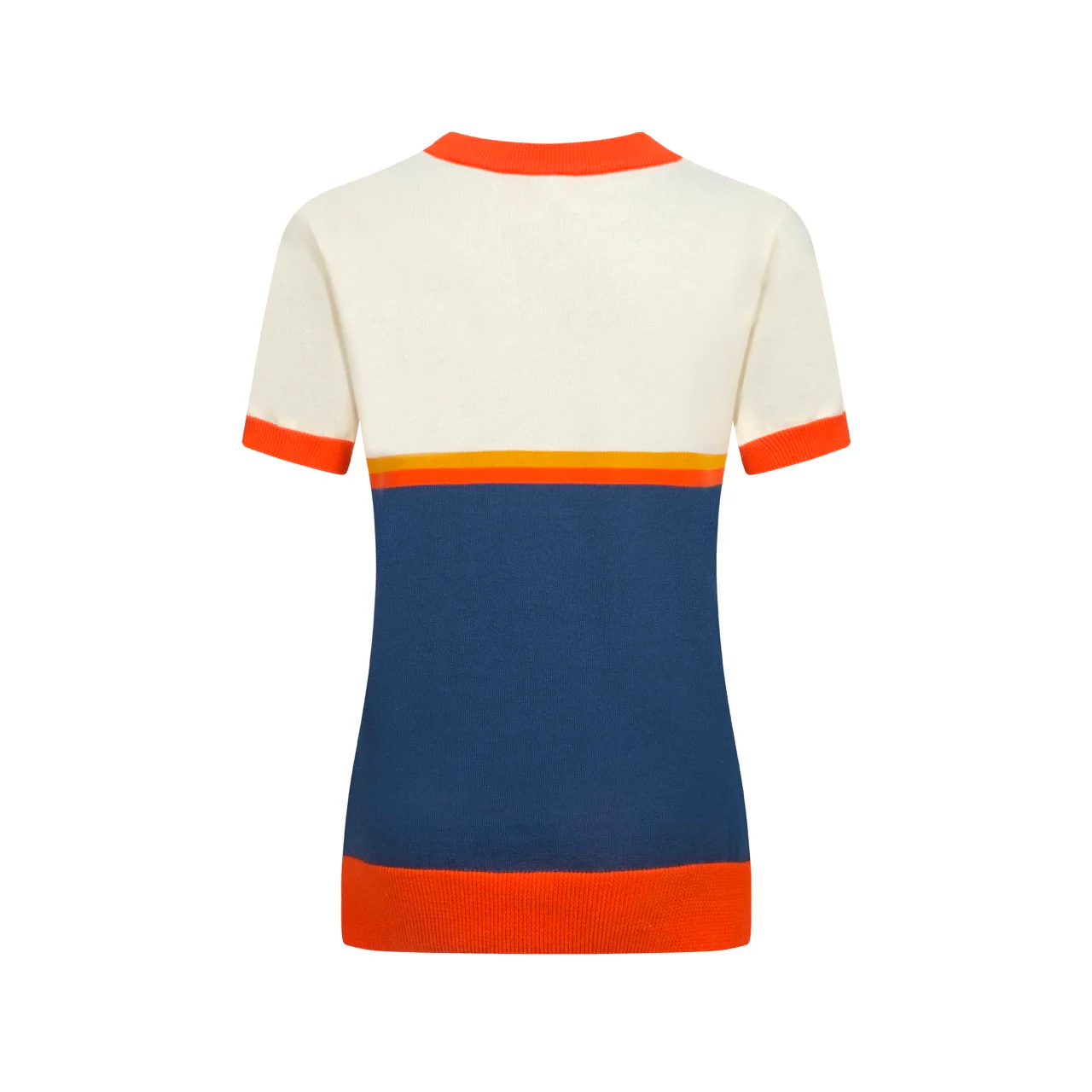 Women's color matching cute bird striped art knitwear - Image 4