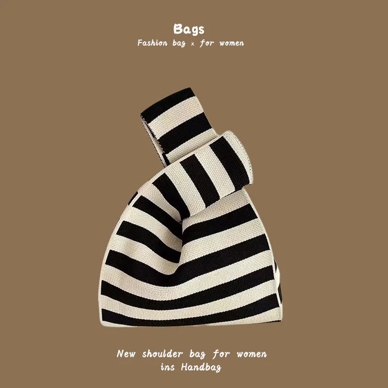 Women's knitted handbag bucket bag - Image 47