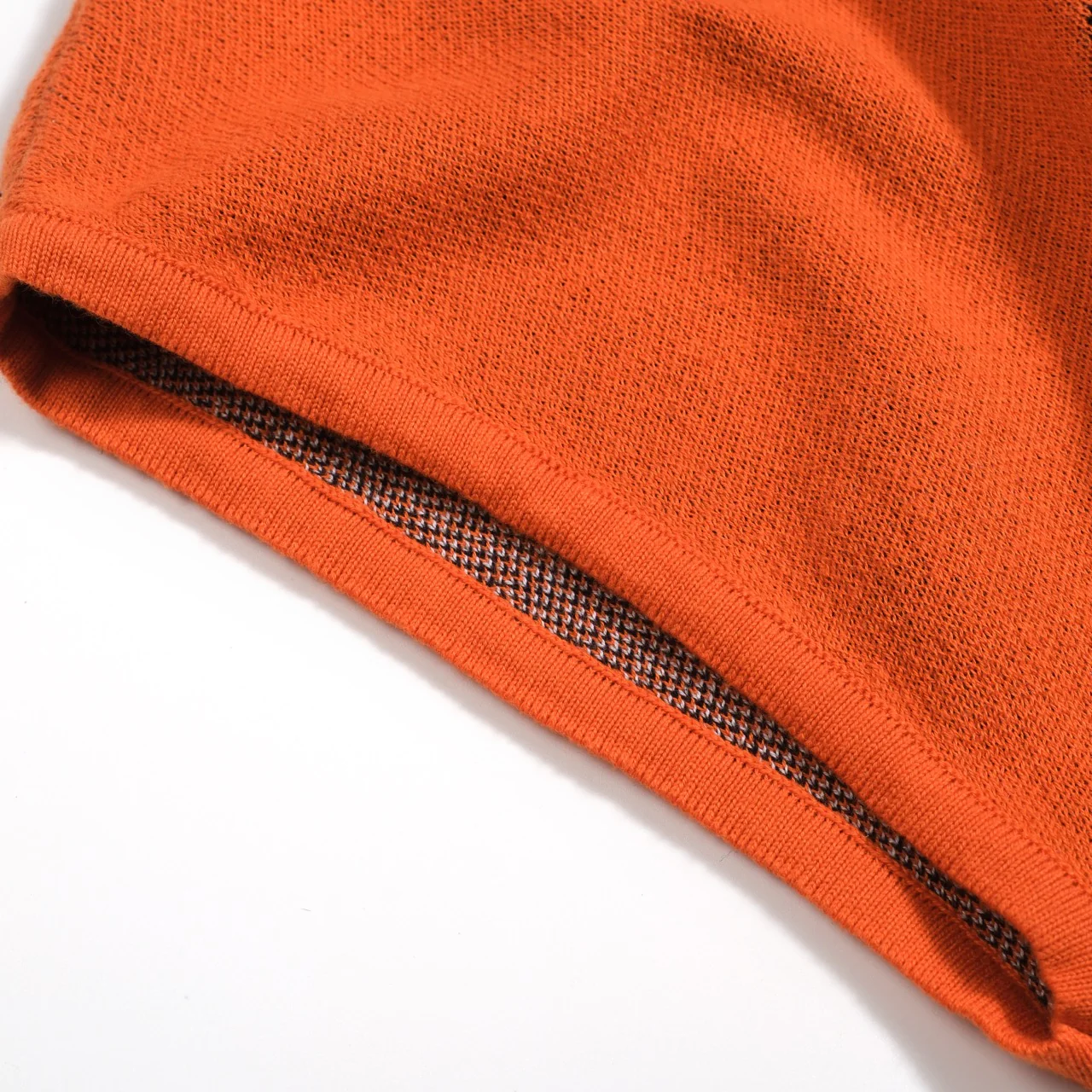 Women's orange Slant Shoulder Knit T-shirt - short version size - Image 6