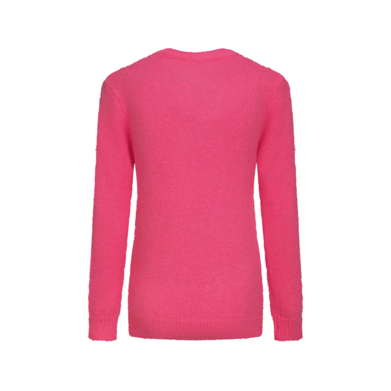 Women's pink cat floral jacquard plush knitwear - Image 3