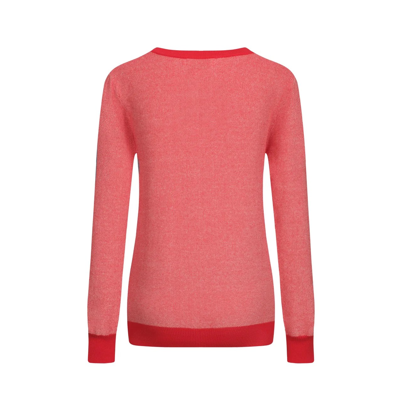Women's red vintage college knitwear - Image 3
