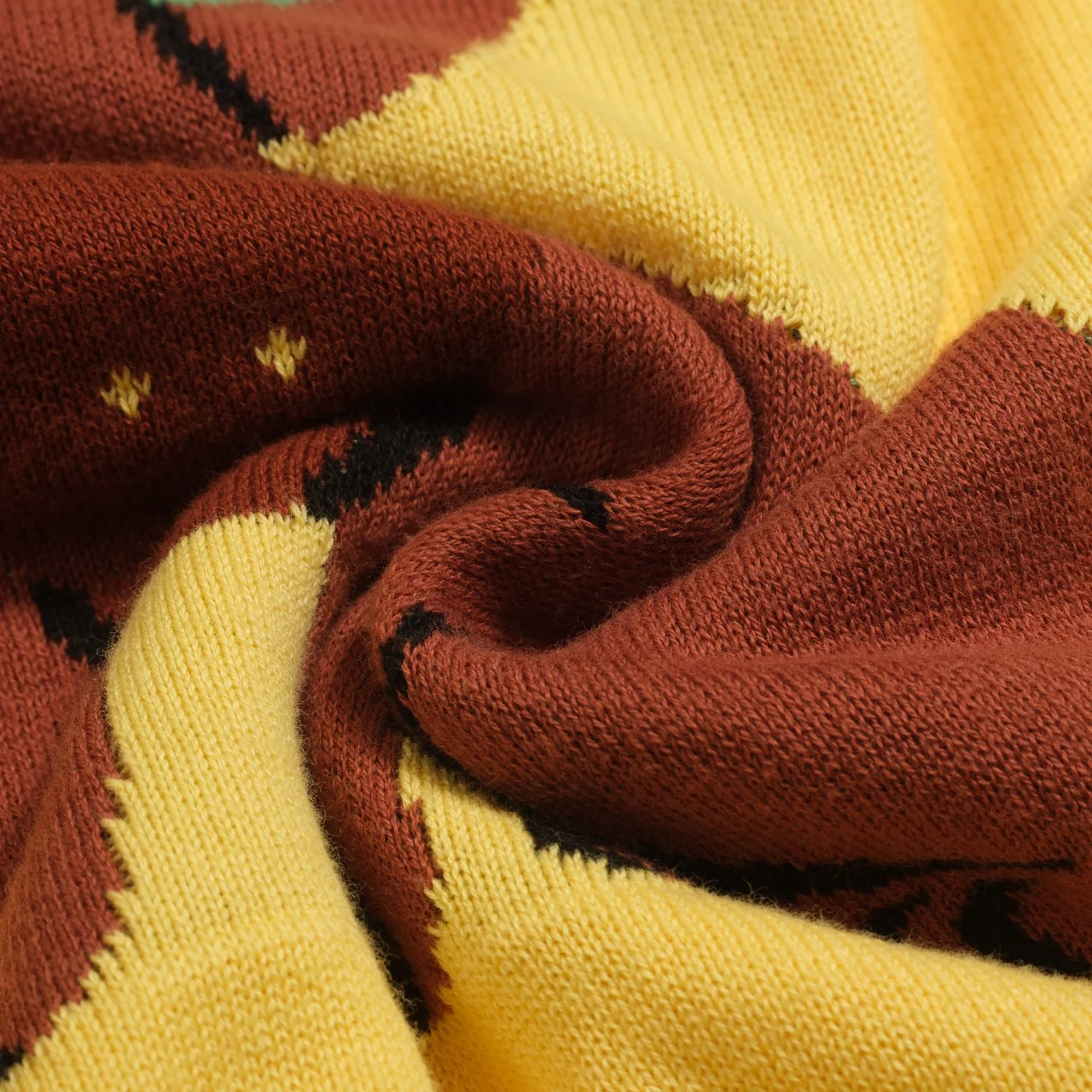 Women's yellow dog jacquard vintage knitwear - Image 10